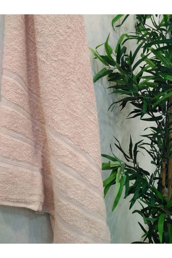 TOALLA DE BAÑO DE NIVEMESHOME SALMÓN RIZADO