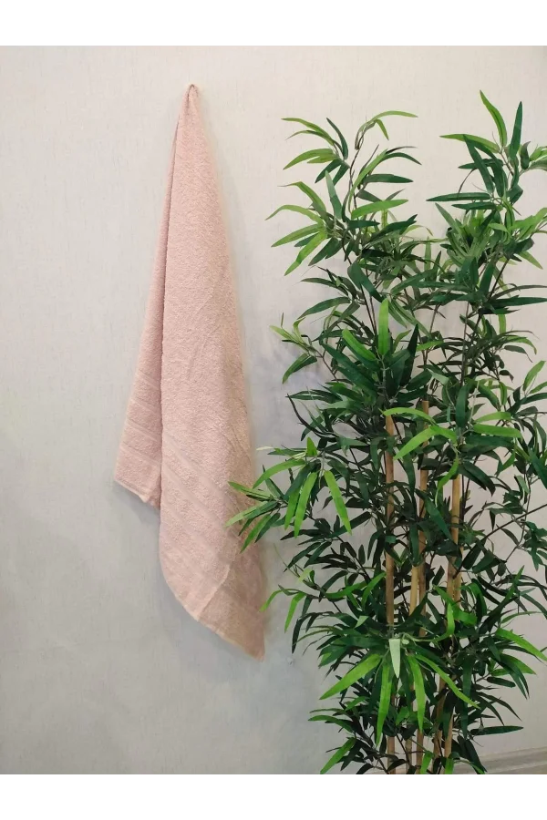 TOALLA DE BAÑO DE NIVEMESHOME SALMÓN RIZADO