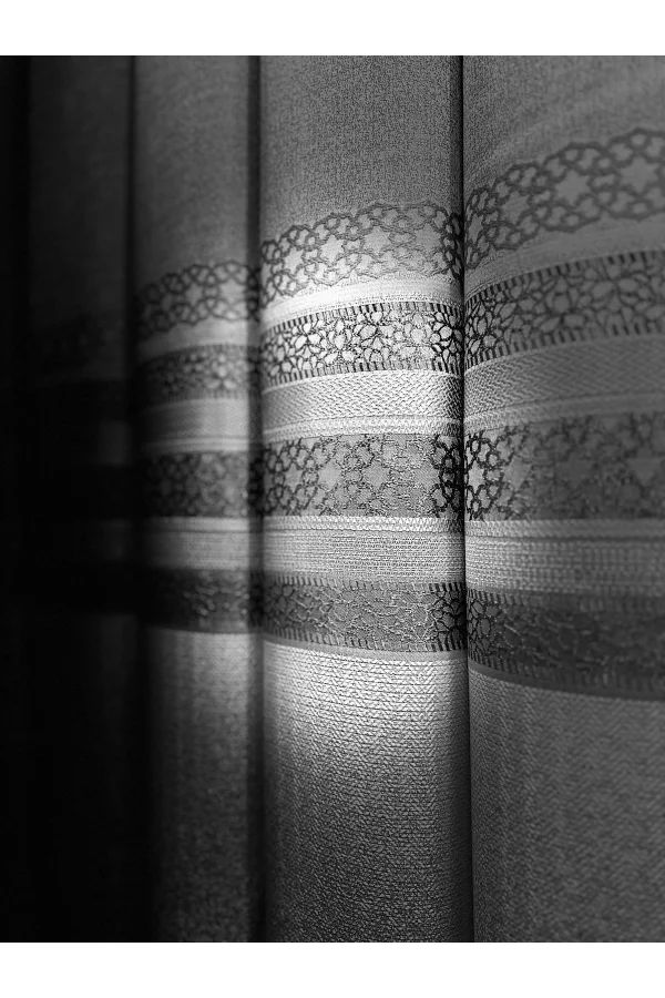 NİVEMESHOME SAMANDAĞ KREM  FT614286 V-101 1/3 SIK PİLELİ  FON PERDE APM