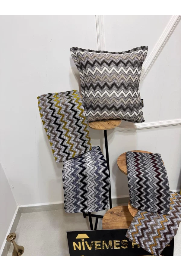 NIVEMESHOME COJÍN DE CAFÉ CON LECHE DE FIBRA GRIS RELLENO 45X45