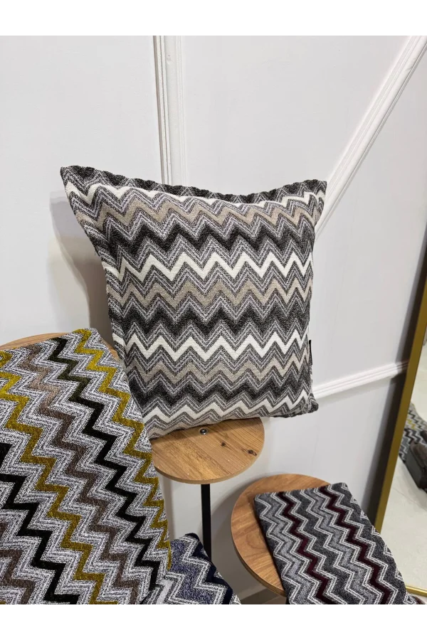 NIVEMESHOME COJÍN DE CAFÉ CON LECHE DE FIBRA GRIS RELLENO 45X45