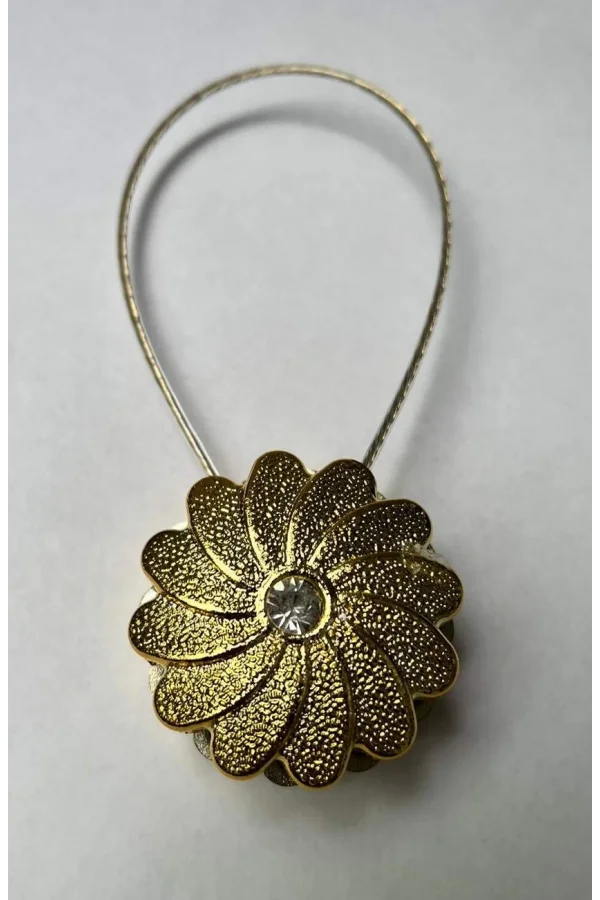 NİVEMESHOME TAŞLI GOLD PERDE TOKASI