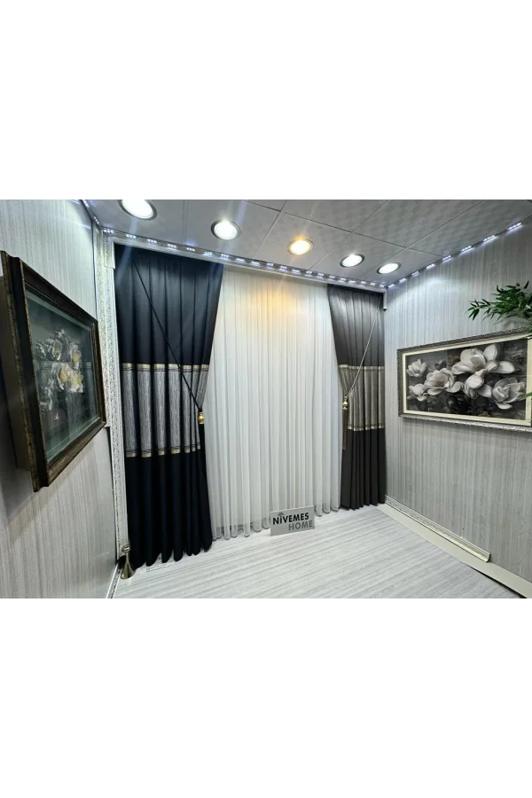 NİVEMESHOME TESLA BLANCO SUELO 1/3 SIK PILELI TÜL CORTINA APM
