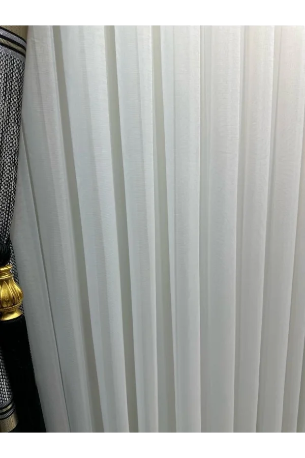 NİVEMESHOME TESLA BLANCO SUELO 1/3 SIK PILELI TÜL CORTINA APM