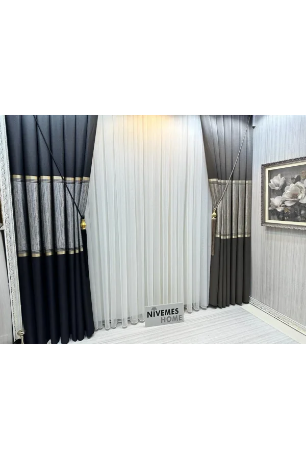 NİVEMESHOME TESLA BLANCO SUELO 1/3 SIK PILELI TÜL CORTINA APM