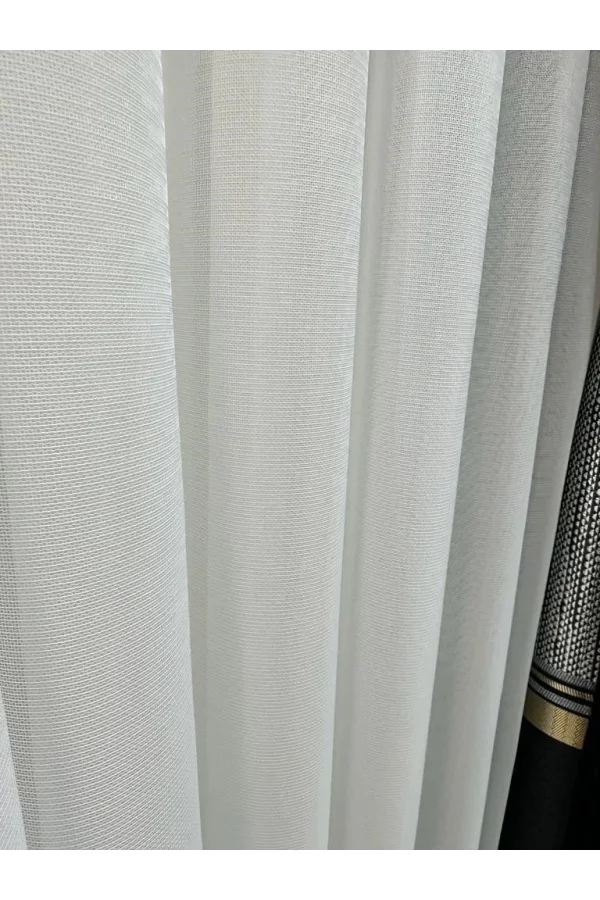 NİVEMESHOME TESLA BLANCO SUELO 1/3 SIK PILELI TÜL CORTINA APM