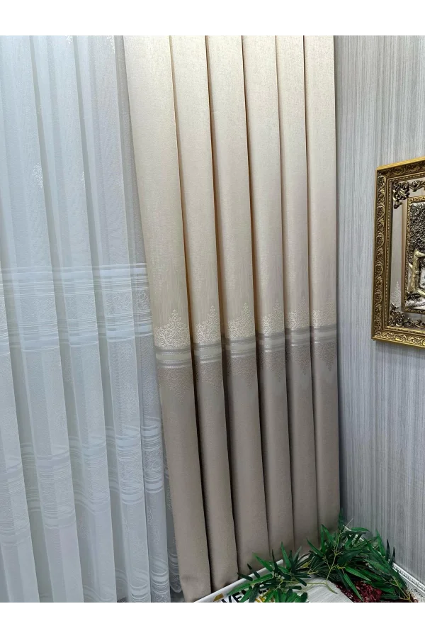 NİVEMESHOME TITUS FJ632145 V-123 КРЕМ 1/3 ЩЕЛКУНЧИКОВ ШТОРА APM