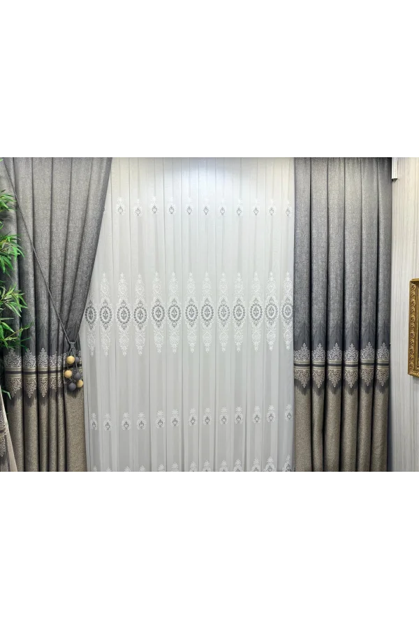 NİVEMESHOME TİTUS FJ632145 V-2548 TOPRAK 1/3 سنجيس بيليلي FARŞ PERDE APM