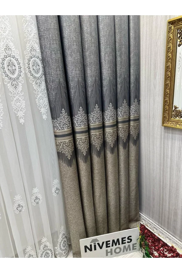 NİVEMESHOME TİTUS FJ632145 V-2548 TOPRAK 1/3 سنجيس بيليلي FARŞ PERDE APM