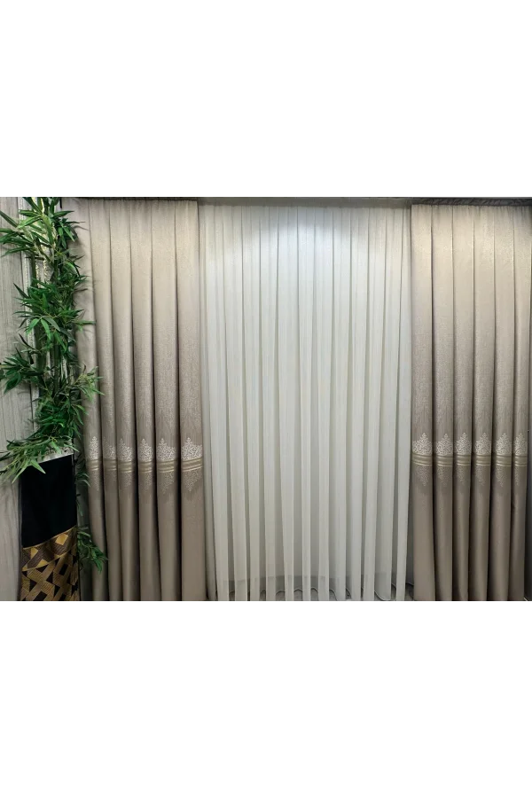 NIVEMESHOME TITUS FJ632145 V-5228 VIZON 1/3 DENSE PLEATED CURTAIN APM