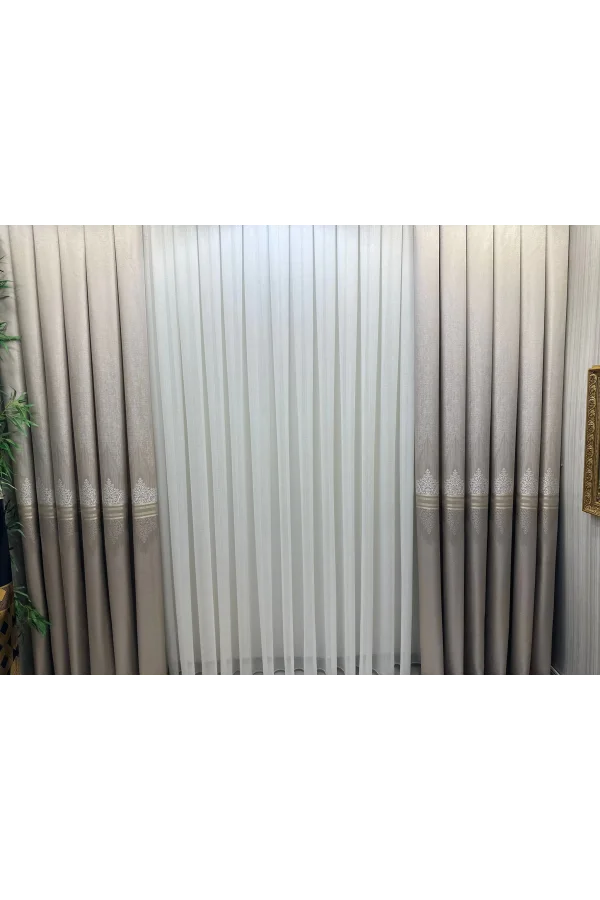 NIVEMESHOME TITUS FJ632145 V-5228 VIZON 1/3 DENSE PLEATED CURTAIN APM