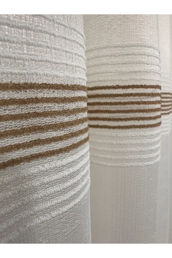 NİVEMESHOME TREND SCHIERENDETAILLIERTES 1/3 DICKFALTIGES TÜLLGARDINE APM