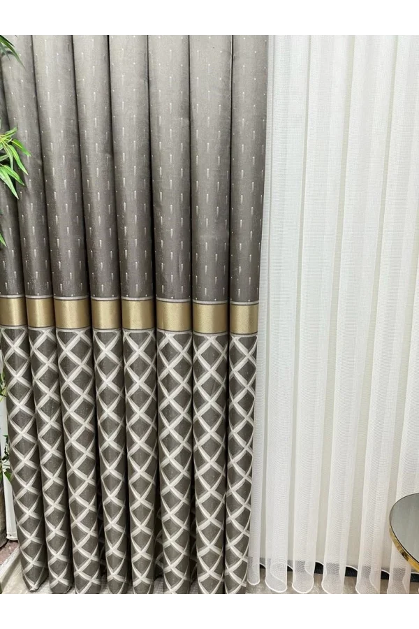 NİVEMESHOME TROYA V-5322 1/3 SIK PİLELİ ЗАНАВЕСКИ APM