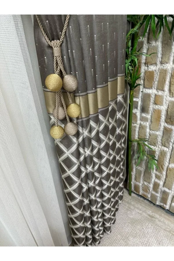 NİVEMESHOME TROYA V-5322 1/3 SIK PİLELİ ЗАНАВЕСКИ APM