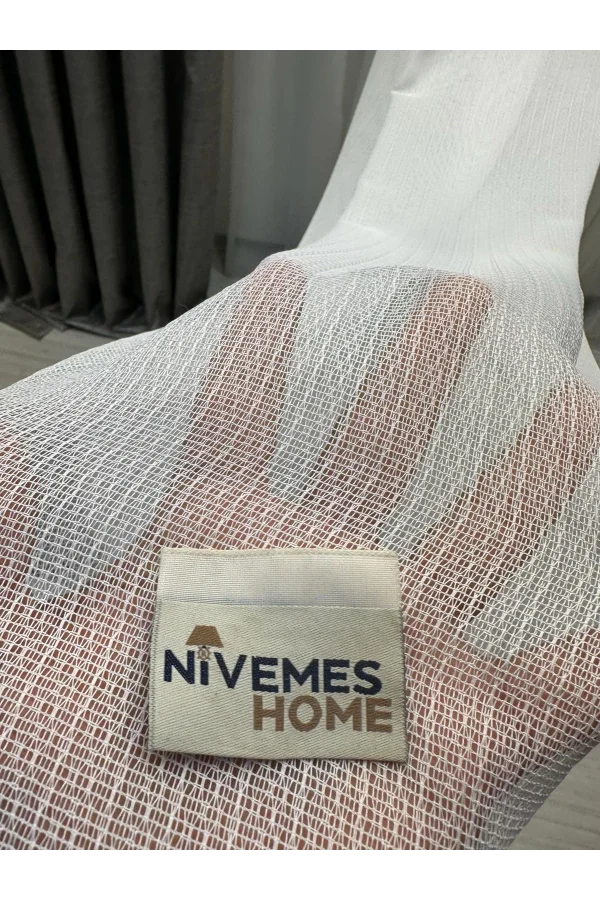 NİVEMESHOME SUMAY 1/3 SIK PİLELİ TÜL PERDE APM