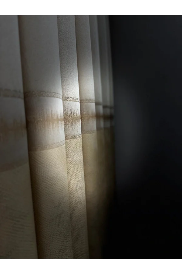 NİVEMESHOME  UMUT FJ614365 V_120 KREM 1/3 SIK PİLE FON PERDE