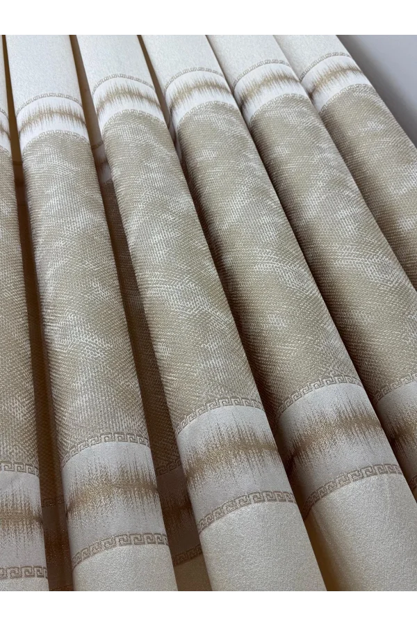 NİVEMESHOME  UMUT FJ614365 V_120 KREM 1/3 SIK PİLE FON PERDE