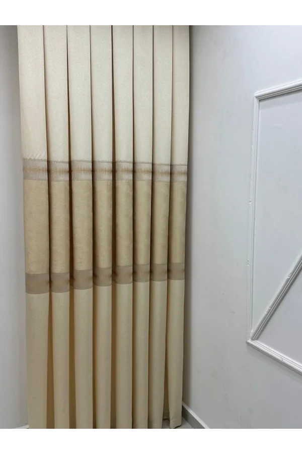 NİVEMESHOME  UMUT FJ614365 V_120 KREM 1/3 SIK PİLE FON PERDE