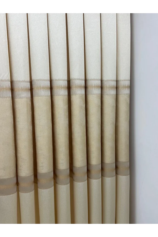 NİVEMESHOME HOPE FJ614365 V_120 CREAM 1/3 TIGHT PILE BACKGROUND CURTAIN