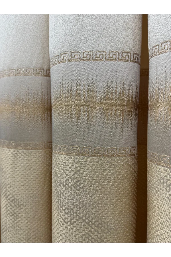 NİVEMESHOME  UMUT FJ614365 V_120 KREM 1/3 SIK PİLE FON PERDE