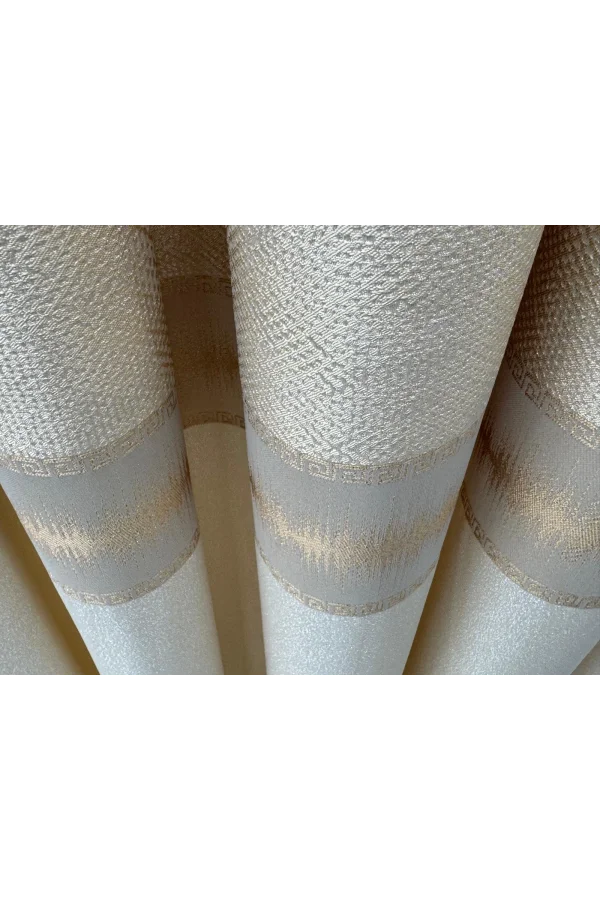 NİVEMESHOME HOPE FJ614365 V_120 CREAM 1/3 TIGHT PILE BACKGROUND CURTAIN