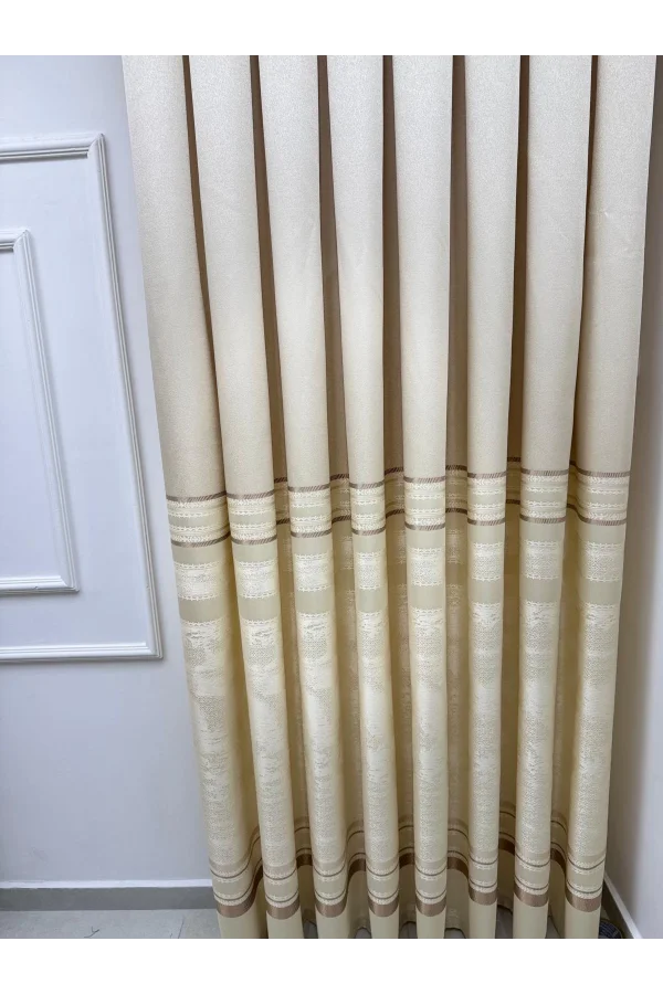 NİVEMESHOME URLA V-101 KREM 1/3 SIK PİLELİ FON PERDE APM