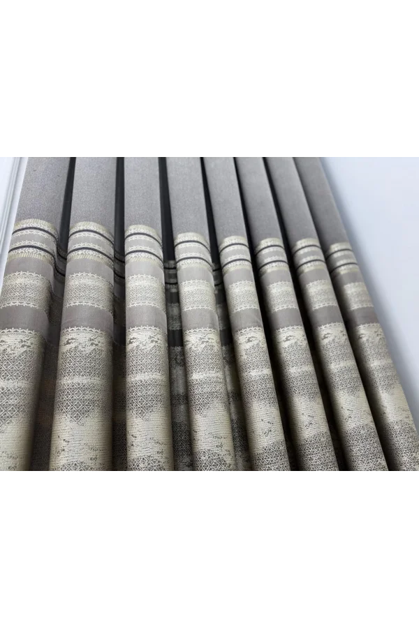 NİVEMESHOME URLA V-5302  TOPRAK 1/3 SIK PİLELİ FON PERDE APM