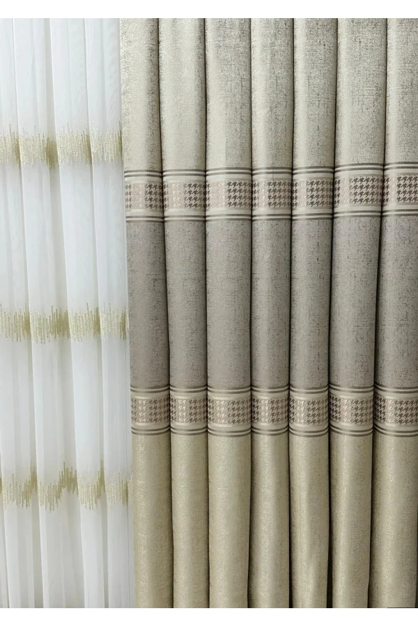 NİVEMESHOME VENÜS FJ631728 V-116 1/3 SIK PİLELİ FON PERDE APM