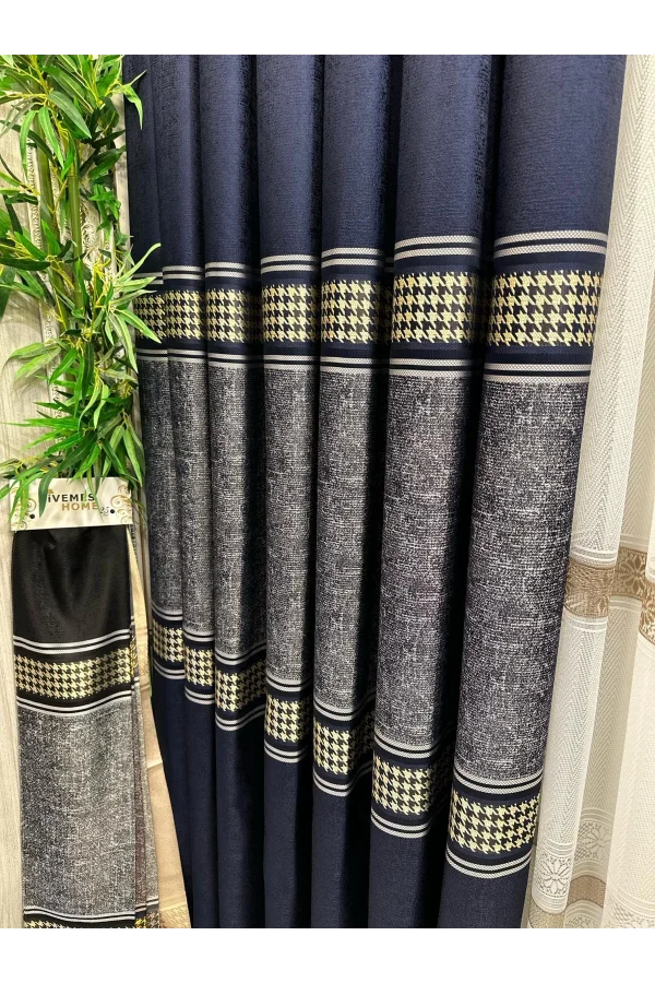 NİVEMESHOME ВЕНУС FJ631728 V-517 синий 1/3 тесный сборка штор АРМ