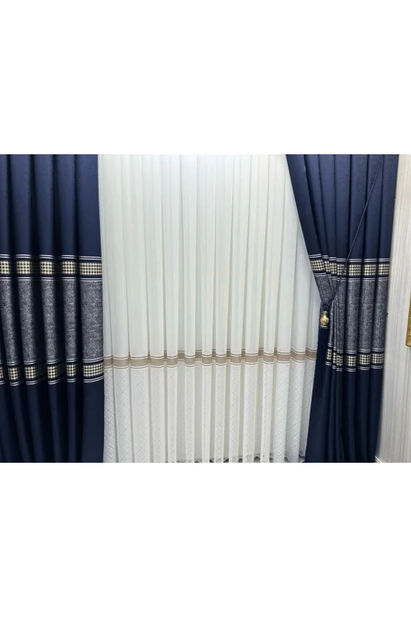 NİVEMESHOME ВЕНУС FJ631728 V-517 синий 1/3 тесный сборка штор АРМ