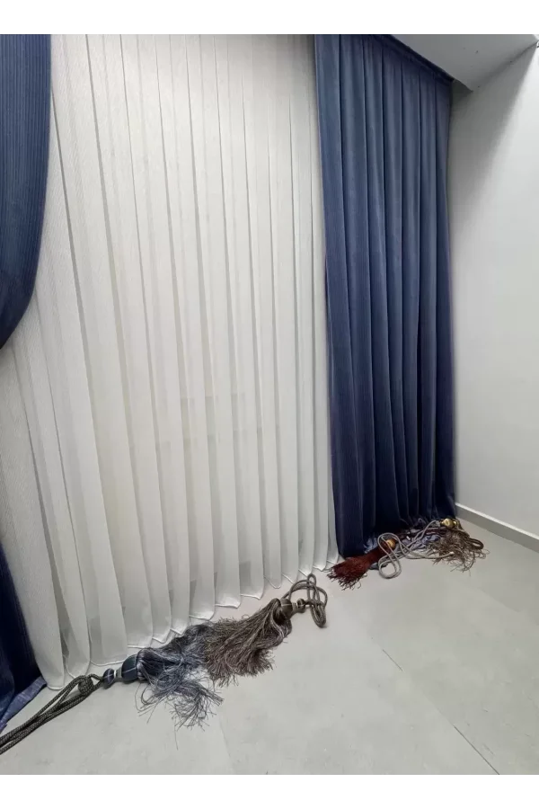 NİVEMESHOME VERA ÇELİK TÜL PERDE AĞIR GRAMAJLI ÜTÜ ISTEMEZ 1/3 SIK PİLE TÜL PERDE APM