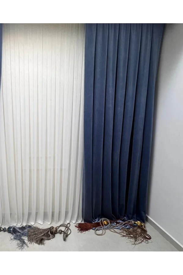 NİVEMESHOME VERA ÇELİK TÜL PERDE AĞIR GRAMAJLI ÜTÜ ISTEMEZ 1/3 SIK PİLE TÜL PERDE APM