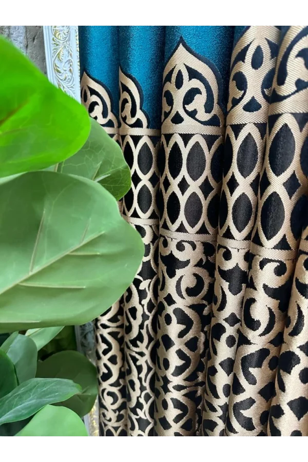 NİVEMESHOME VINTAGE VERDE-ORO V-901 1/3 PILE FITA TENDA DI FON APM