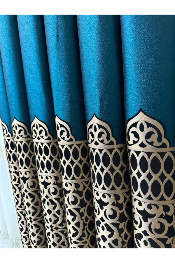 NİVEMESHOME VINTAGE VERDE-ORO V-901 1/3 PILE FITA TENDA DI FON APM