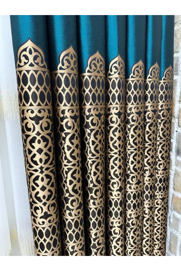 NİVEMESHOME VINTAGE VERDE-ORO V-901 1/3 PILE FITA TENDA DI FON APM