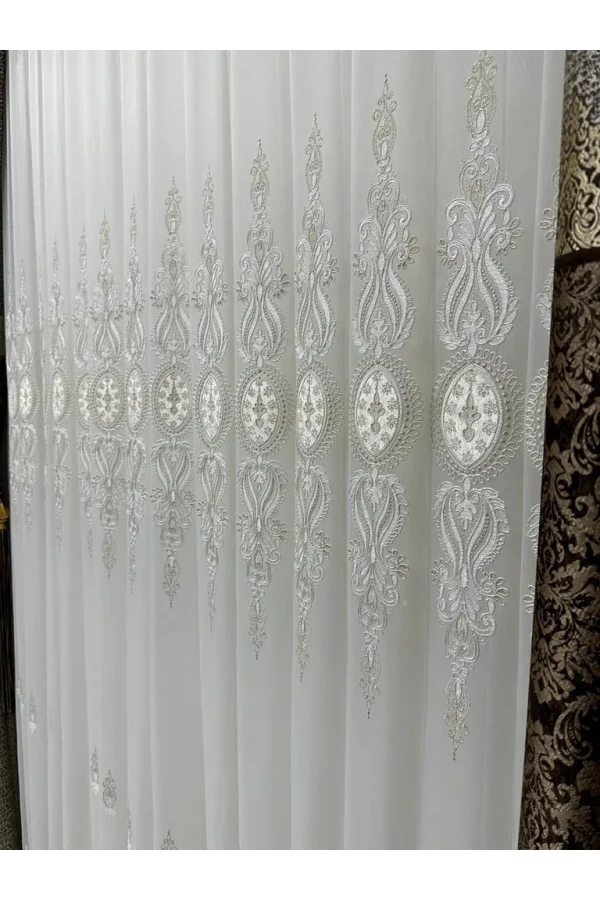 NİVEMESHOME VUAL 5050 V-1 TÜL PERDE 1/3 SIK PİLELİ TÜL PERDE APM