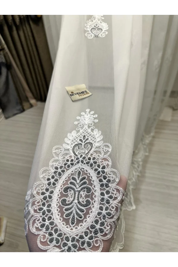 NİVEMESHOME YAREN 1/3 SIK PİLELİ TÜL PERDE APM