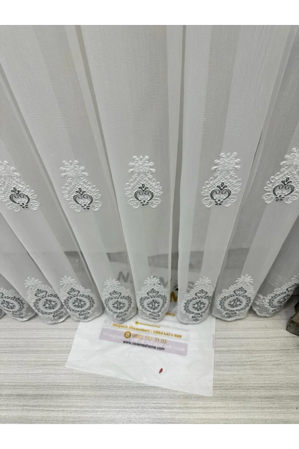 NİVEMESHOME YAREN 1/3 SIK PİLELİ TÜL PERDE APM