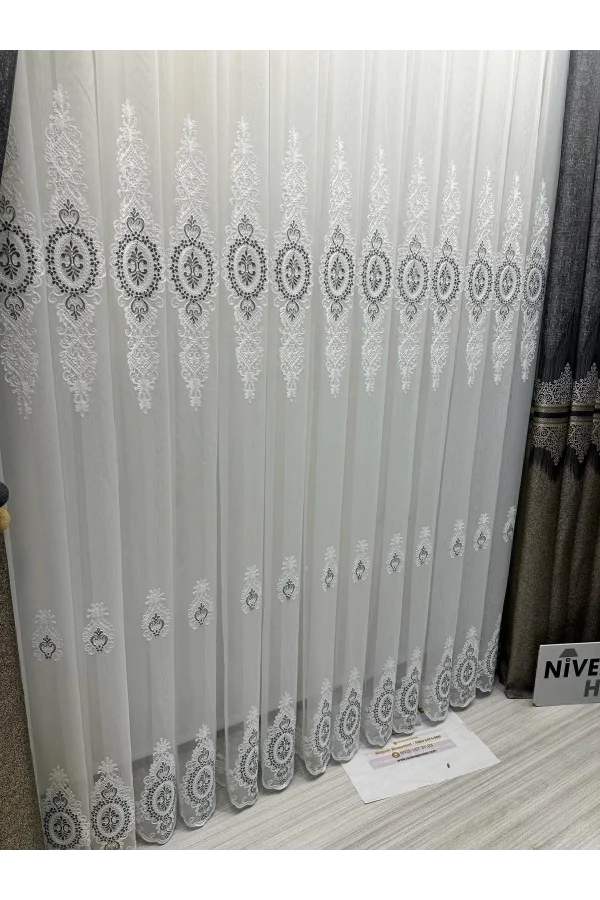 NİVEMESHOME YAREN 1/3 SIK PİLELİ TÜL PERDE APM