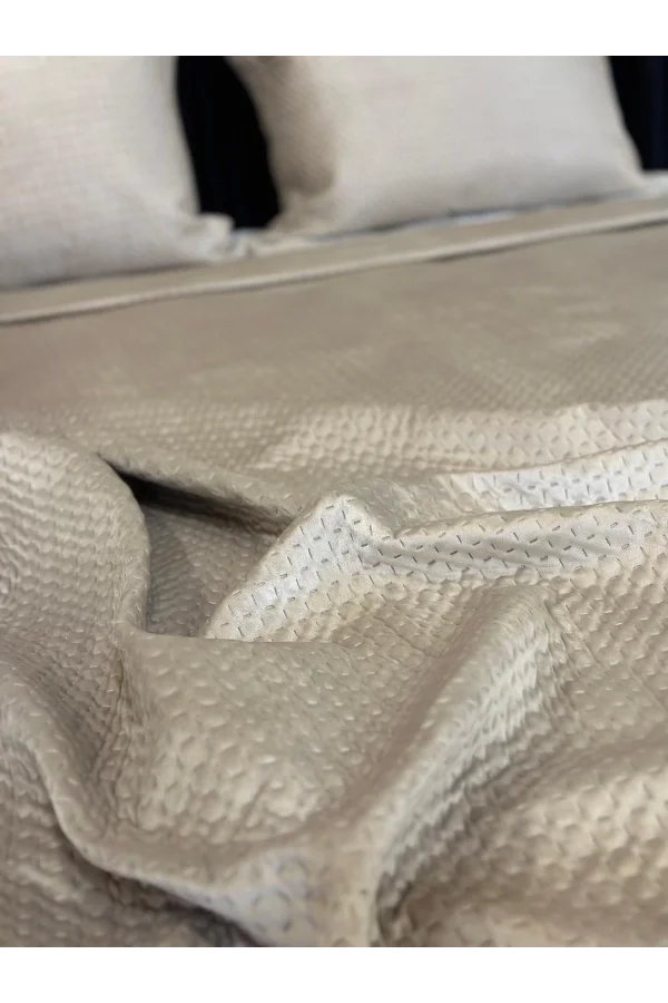 NİVEMESHOME BETTWÄSCHESET DOPPELBETT 240X260 BEIGE TOSKANA