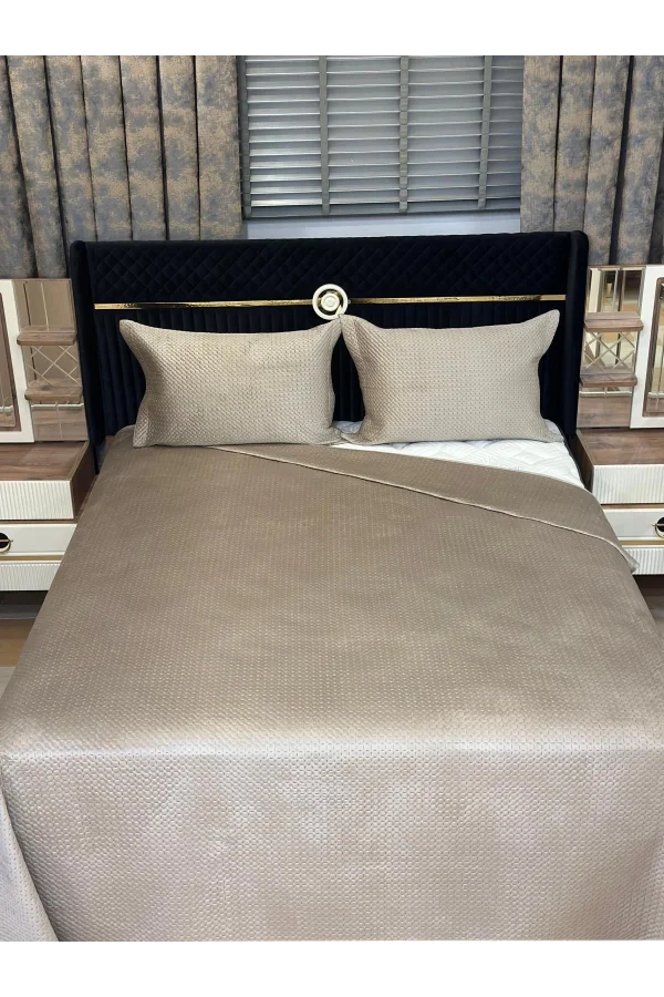 NİVEMESHOME BETTWÄSCHESET DOPPELBETT 240X260 BEIGE TOSKANA