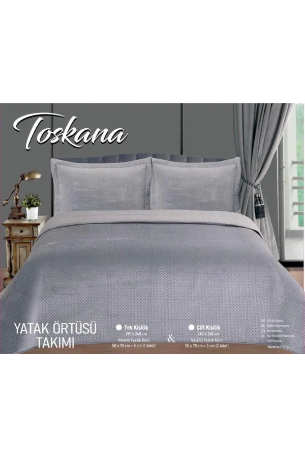 NİVEMESHOME BETTBEZUG SET DOPPELBETT 240X260 GRAU TOSKANA