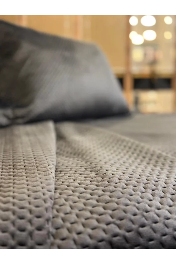 NIVEMESHOME BETTWÄSCHE EINZELBETT 180X240 ANTHRAZIT TOSKANA