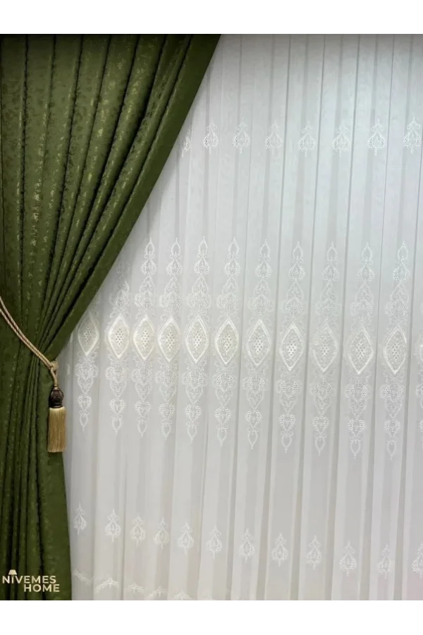 NİVEMESHOME NEUES BODEN MUSTER 1/3 DICHTEN HAUFEN VORHANG APM