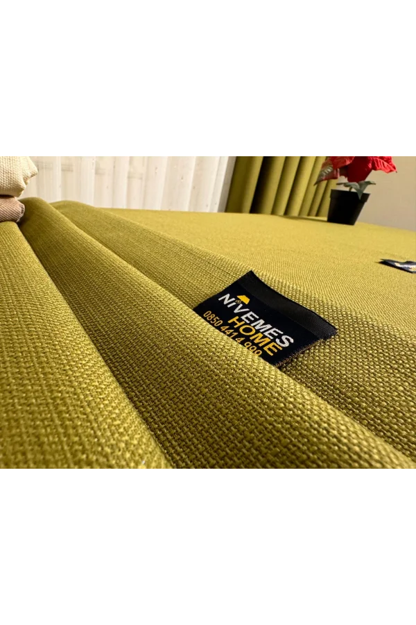 NİVEMESHOME YEŞİL 140X220 KETEN MASA ÖRTÜSÜ