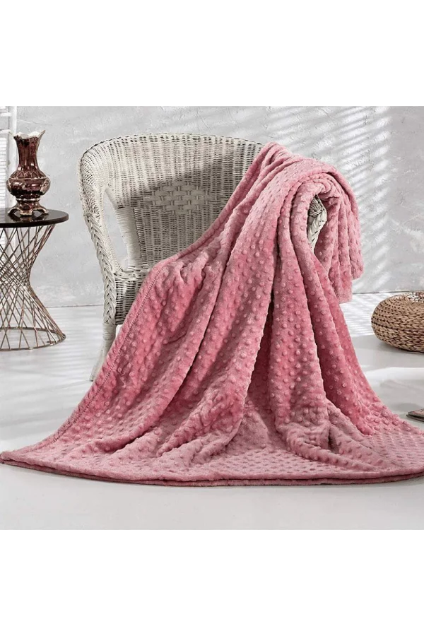 PEARLY PINK DOUBLE SIDED BUD SOFT BLANKET MERINO