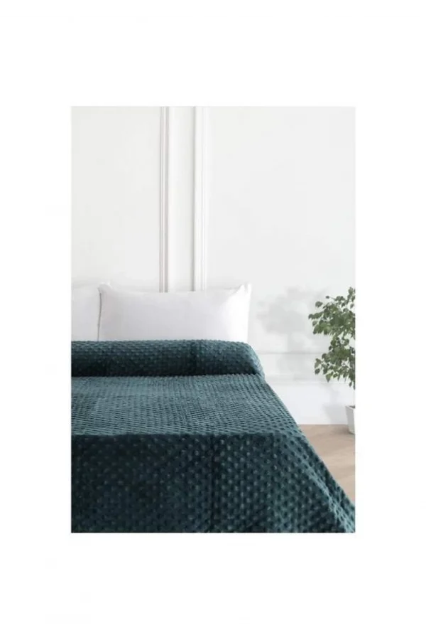 PEARLY PETROL BLU COPPIE COPPIA GEMELLA MORBIDO COPRILETTO MERINO