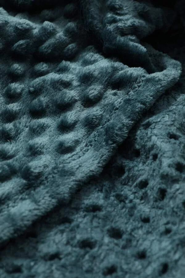 PEARLY PETROL BLU COPPIE COPPIA GEMELLA MORBIDO COPRILETTO MERINO