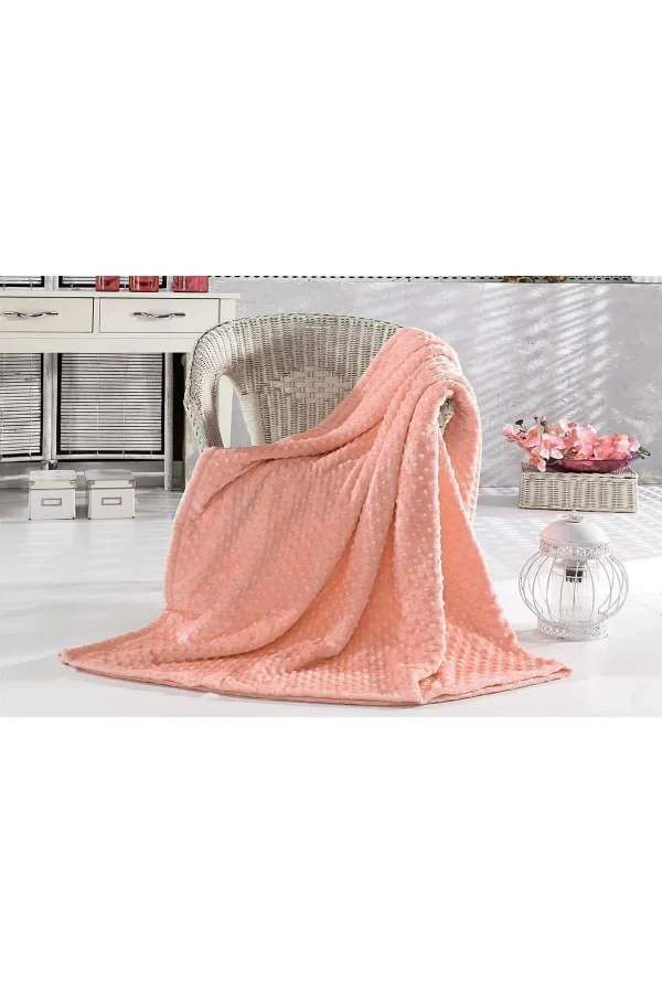 PEARLY POWDER DOUBLE BED TOMURCUK SOFT BLANKET MERINO