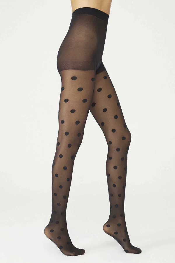 PENTÌ BIG DOTS CALZE LEGGINGS NERE L-XL